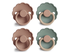 FRIGG rose gold/willow pacifier Daisy silicone (4-pack)